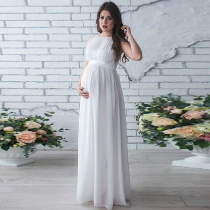 Maternity Gown Chiffon Maxi Dress