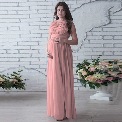 Maternity Gown Chiffon Maxi Dress