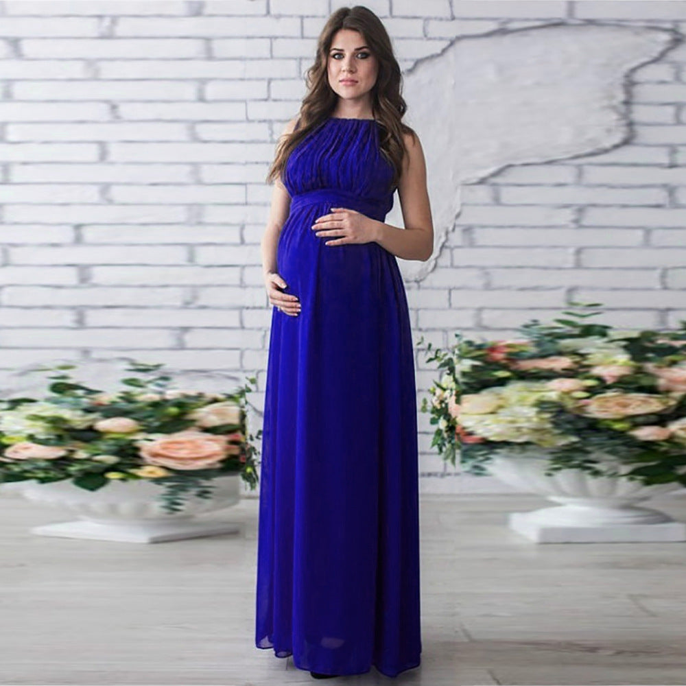 Maternity Gown Chiffon Maxi Dress