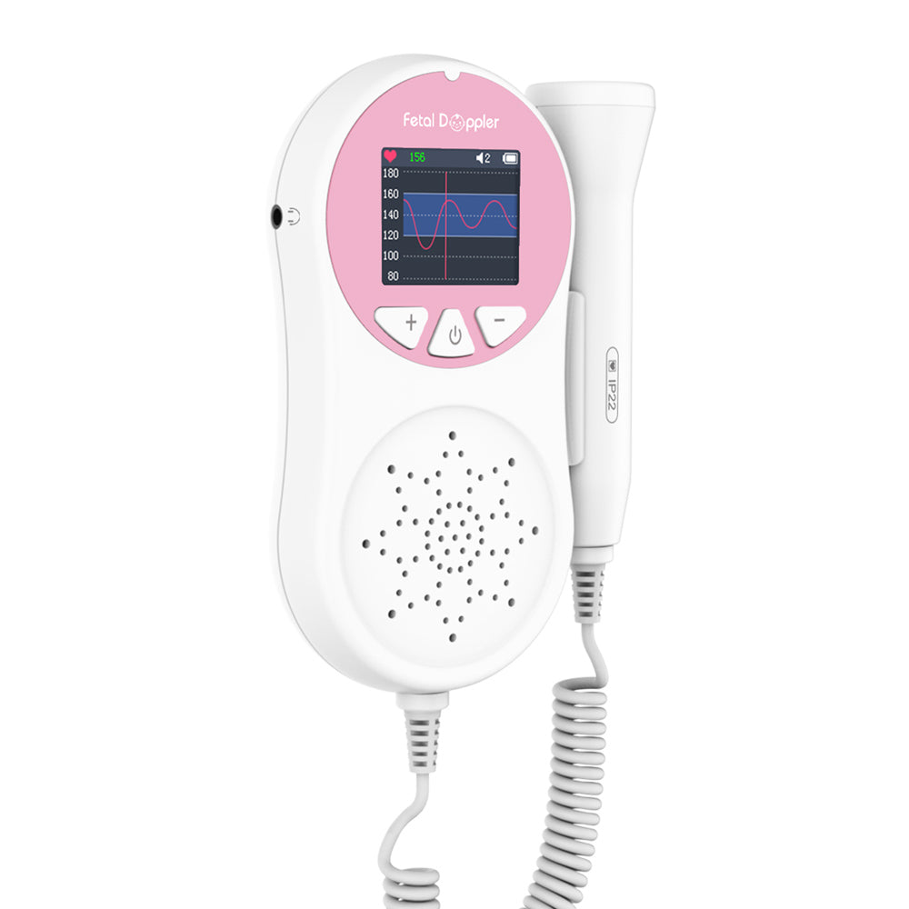 Fetal Doppler Baby Heartbeat Detector Portable Pregnant Baby Ultrasound Heart Rate Monitor Pocket LCD Doppler Stethoscope 3Mhz Probe With Gel