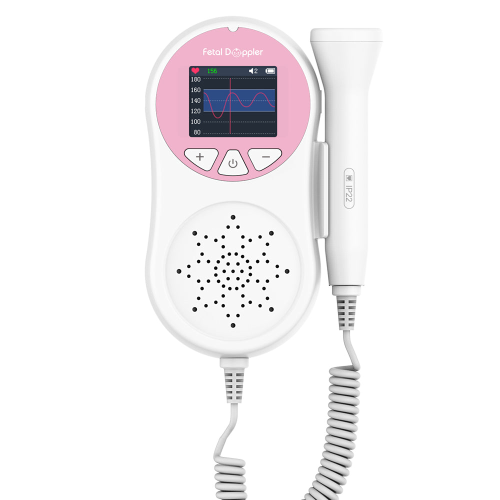 Fetal Doppler Baby Heartbeat Detector Portable Pregnant Baby Ultrasound Heart Rate Monitor Pocket LCD Doppler Stethoscope 3Mhz Probe With Gel